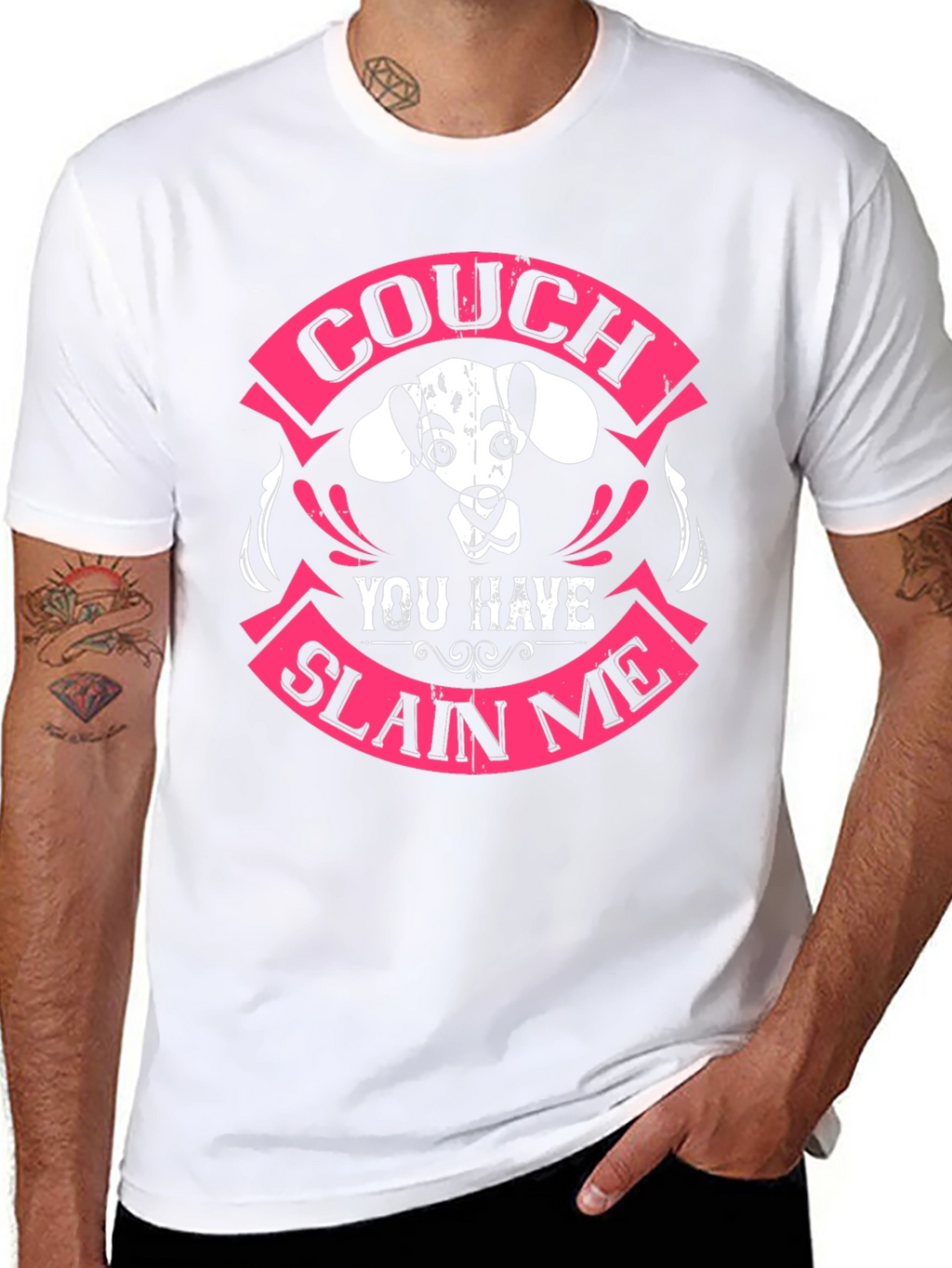 Couch You Have Slain Me Dog Graphic Tee