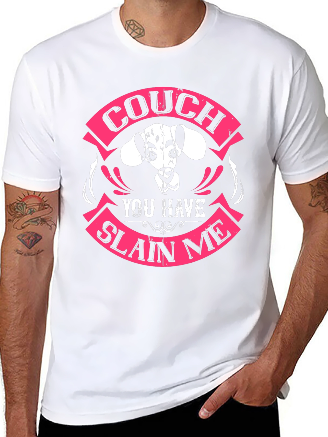 Couch You Have Slain Me Dog Graphic Tee