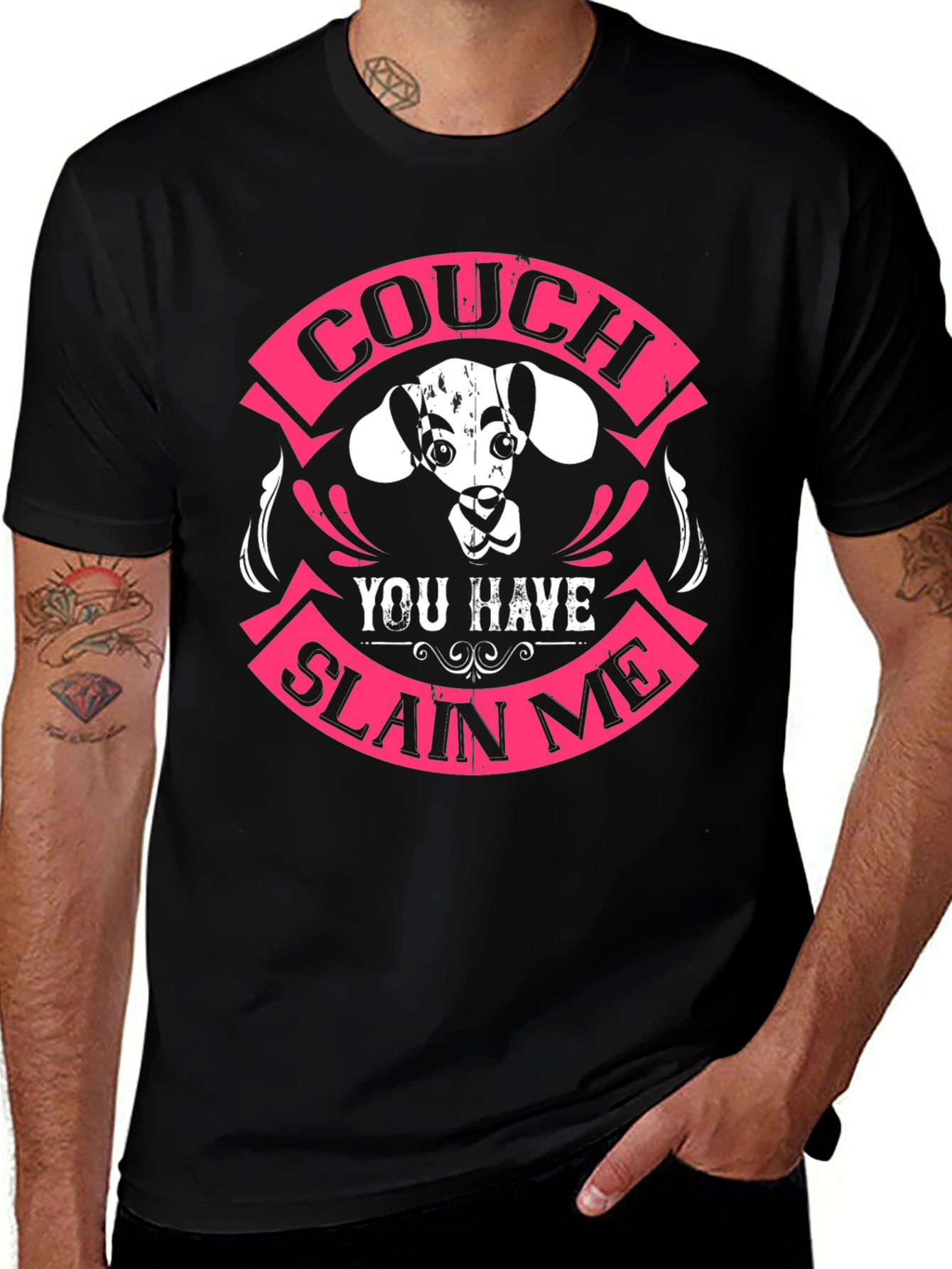 Couch You Have Slain Me Dog Graphic Tee