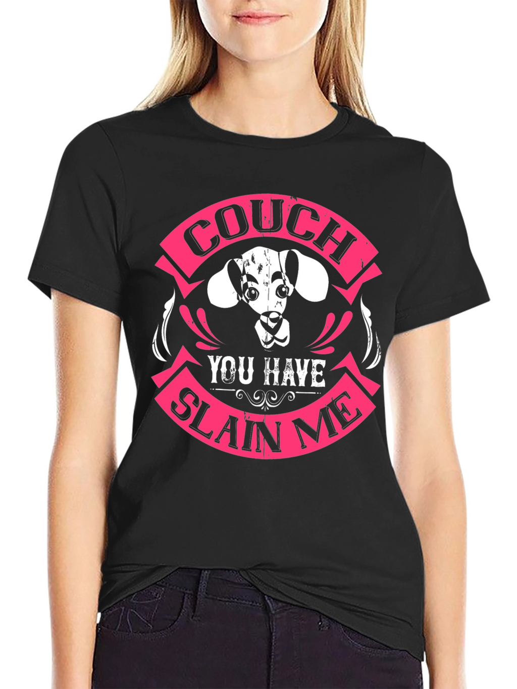 Couch You Have Slain Me Dog Graphic Tee