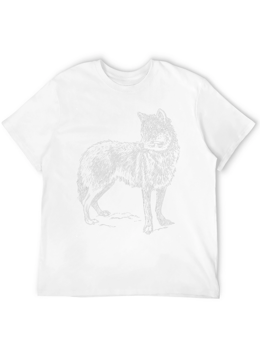 Black Wolf Graphic Tee - Mens Casual Cotton Shirt