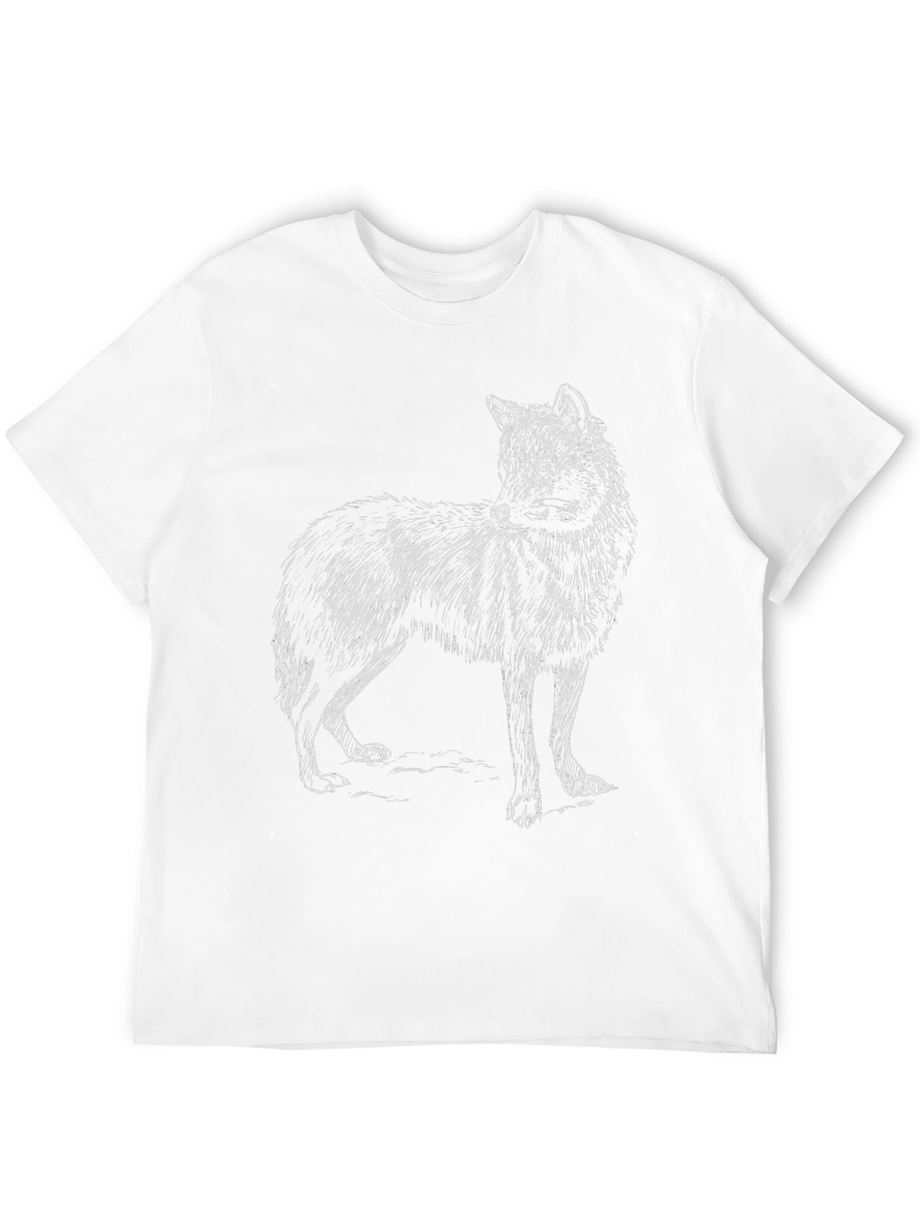 Black Wolf Graphic Tee - Mens Casual Cotton Shirt