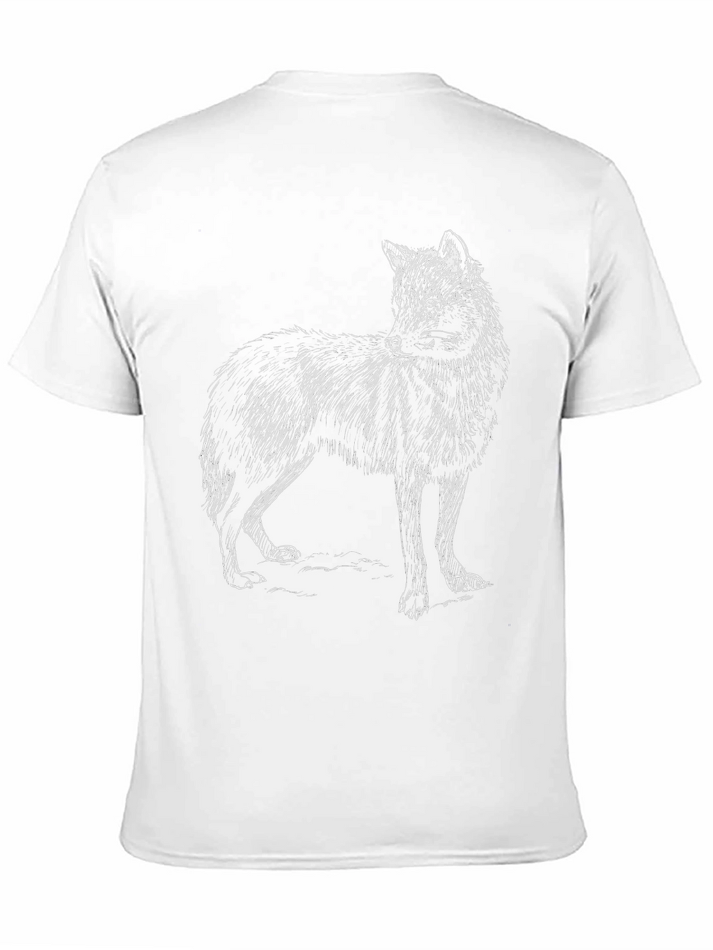 Black Wolf Graphic Tee - Mens Casual Cotton Shirt