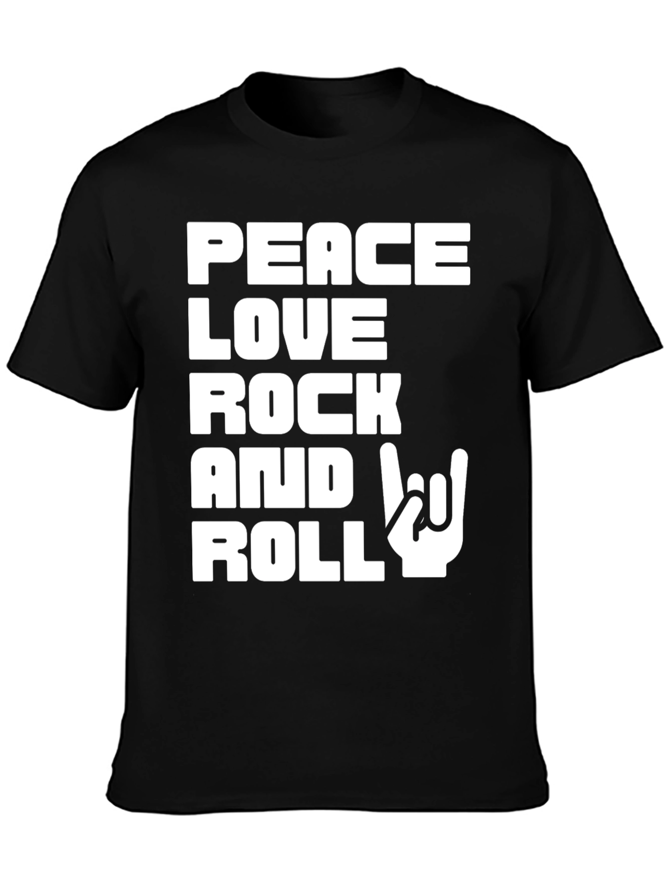 Peace Love Rock and Roll Graphic T-Shirt