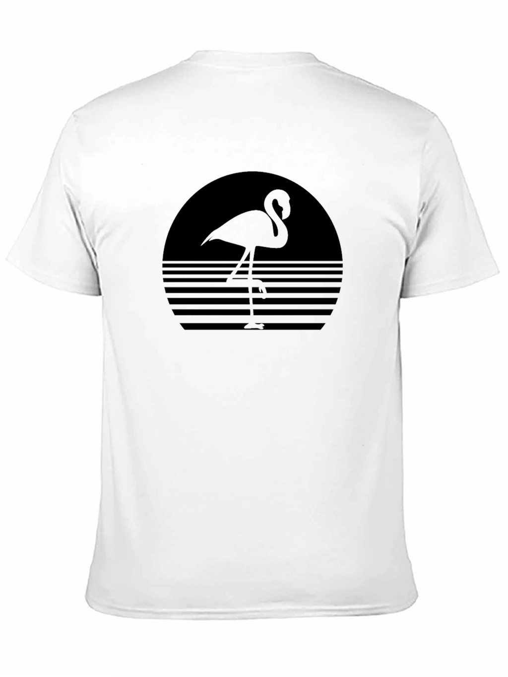Retro Flamingo Graphic Tee - Black