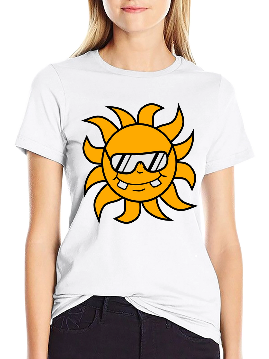 Cool Sun Graphic Black T-Shirt