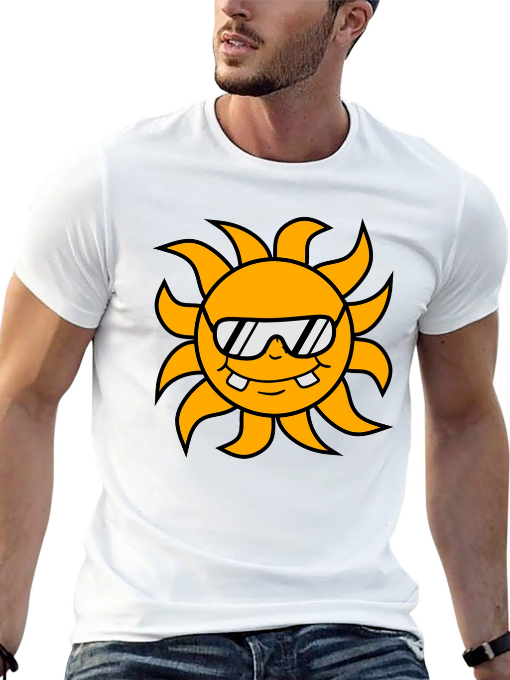 Cool Sun Graphic Black T-Shirt