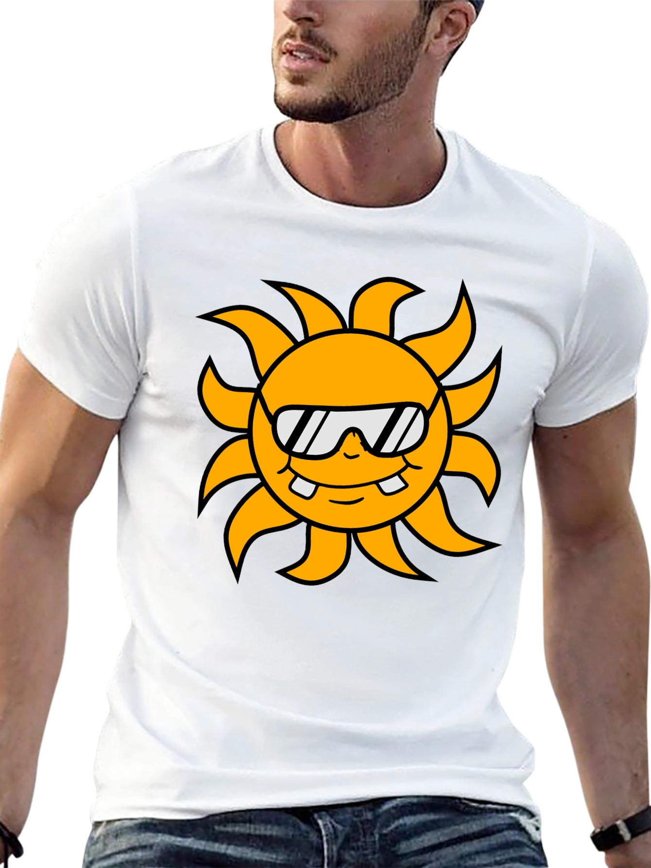 Cool Sun Graphic Black T-Shirt