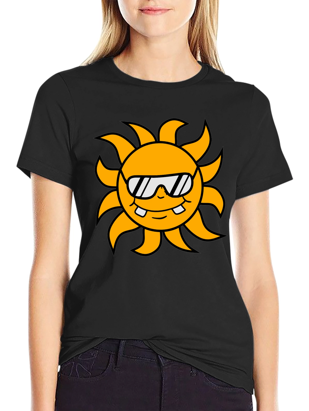 Cool Sun Graphic Black T-Shirt