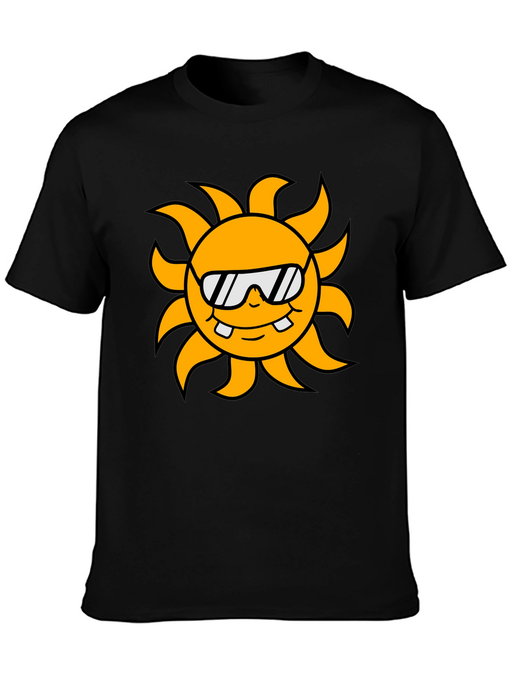 Cool Sun Graphic Black T-Shirt