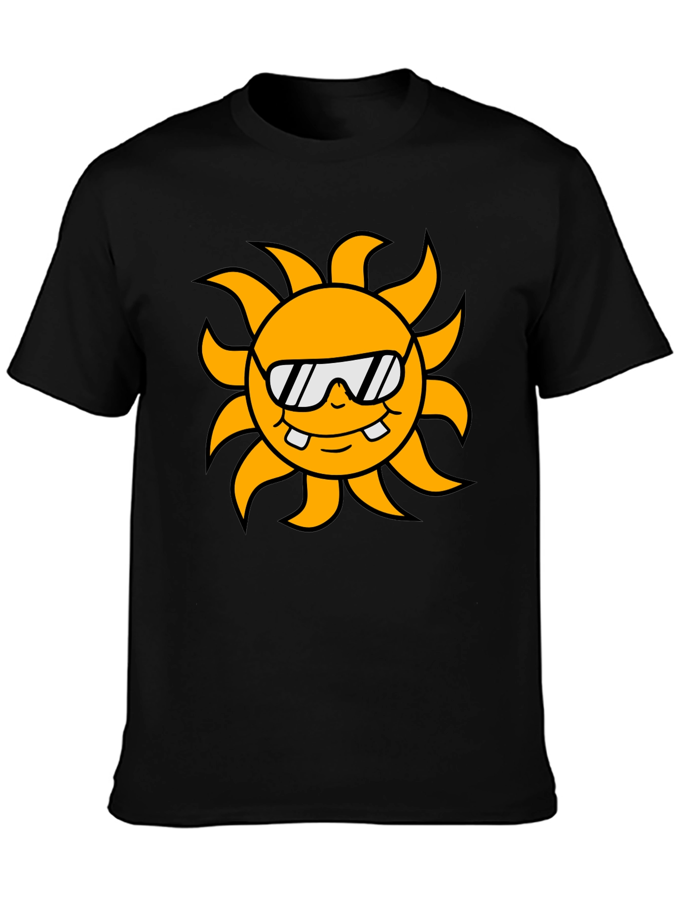 Cool Sun Graphic Black T-Shirt
