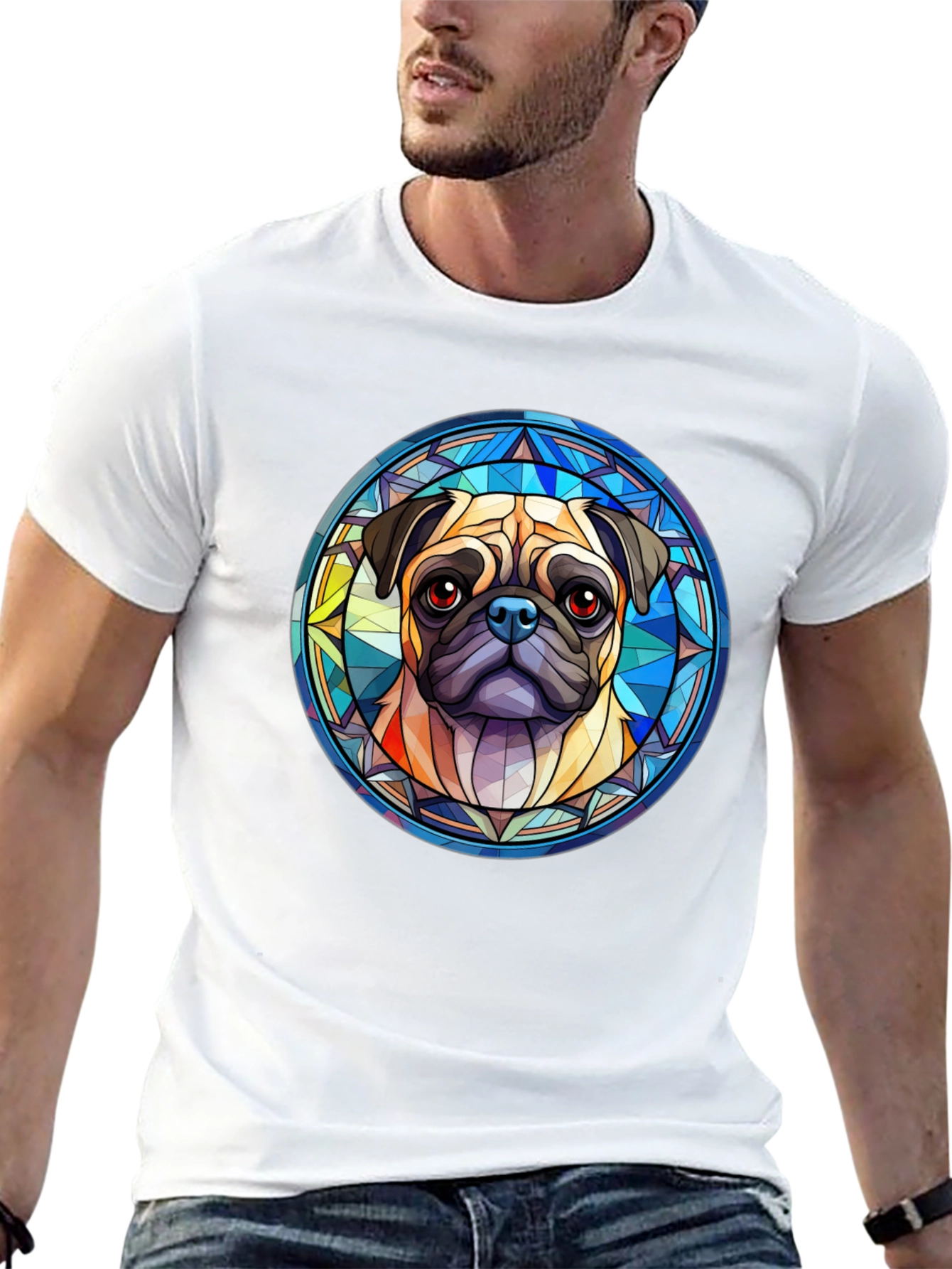 Pug Dog Graphic Black T-Shirt