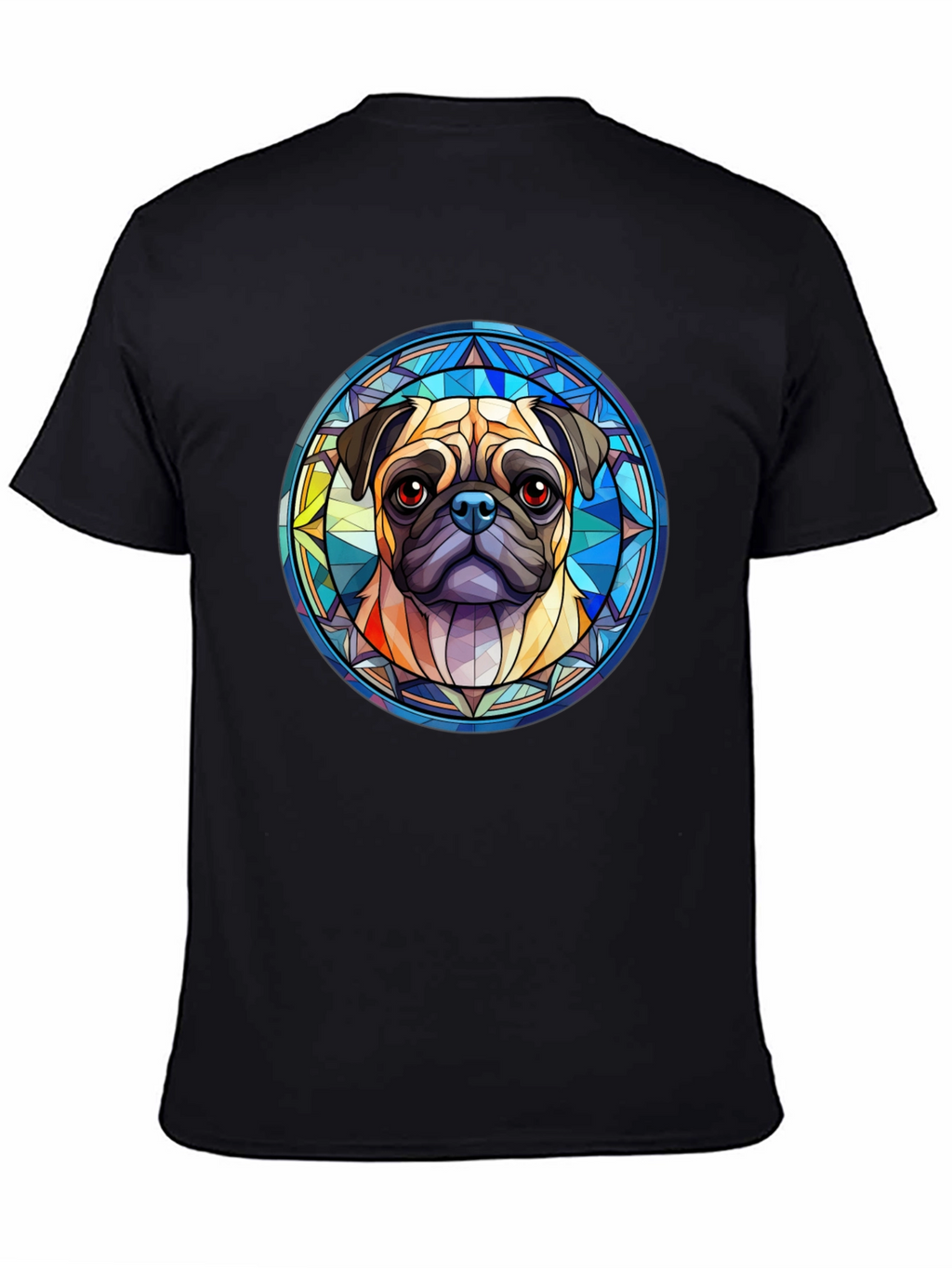 Pug Dog Graphic Black T-Shirt