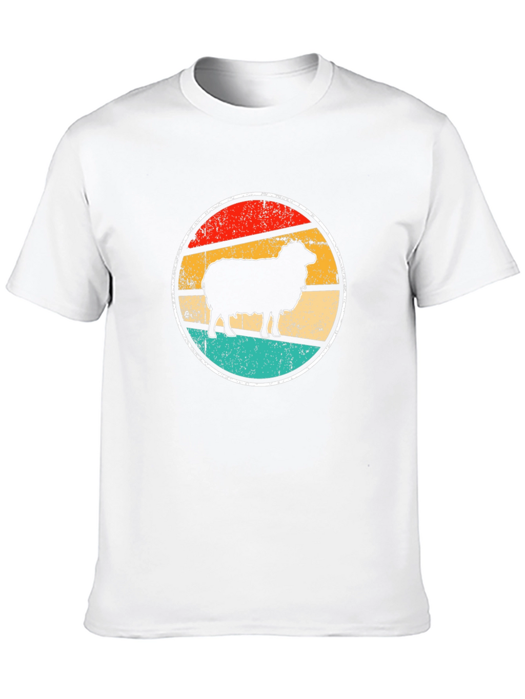 Retro Sheep Graphic T-Shirt - Black