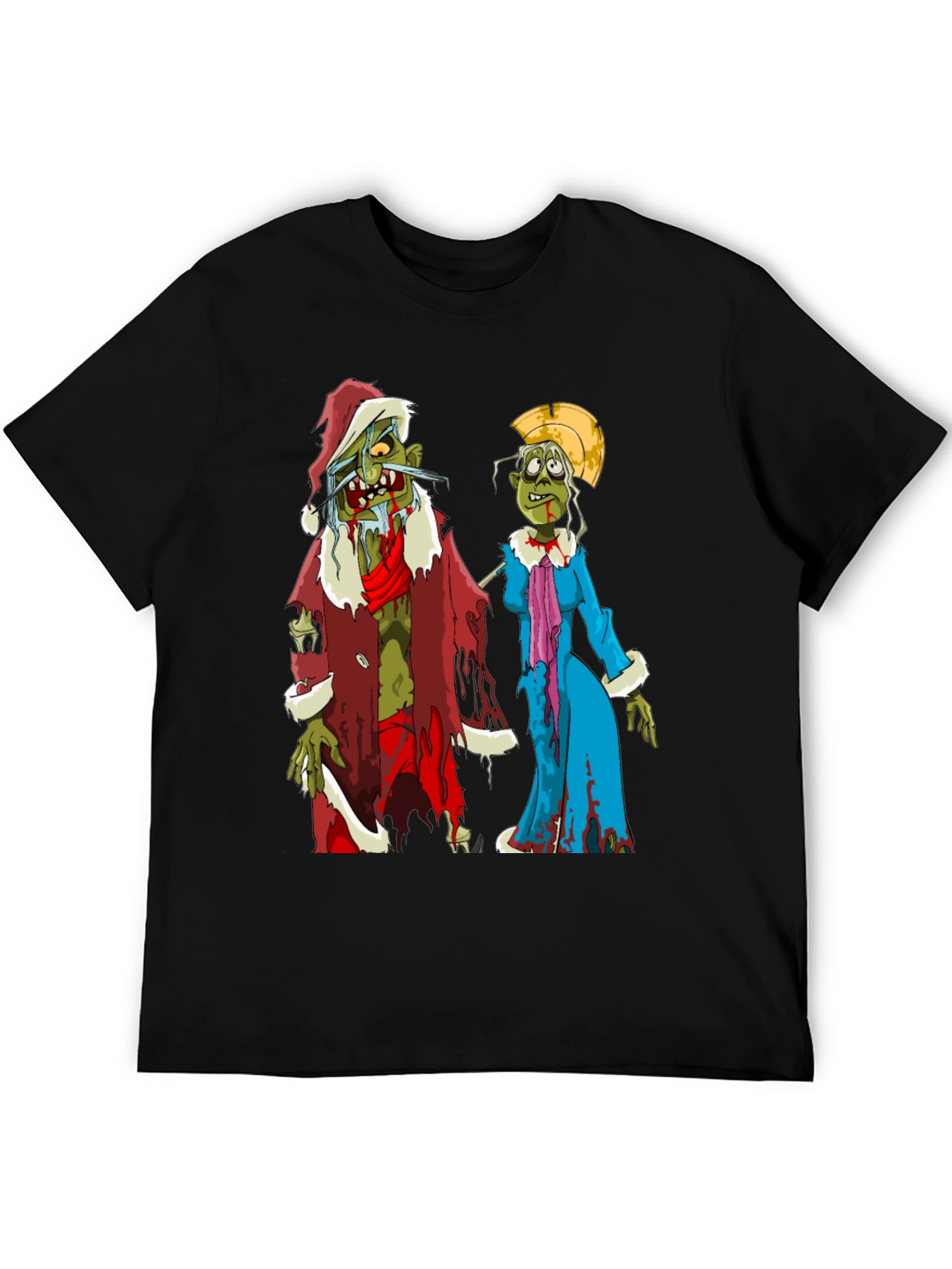 Zombie Christmas Couple T-Shirt - Holiday Horror Tee