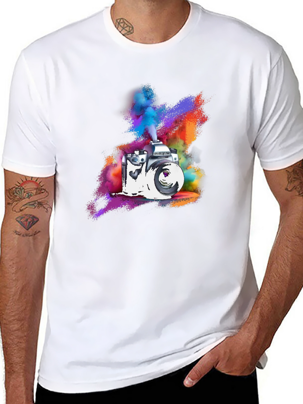 Retro Camera Graphic T-Shirt - Artsy Design