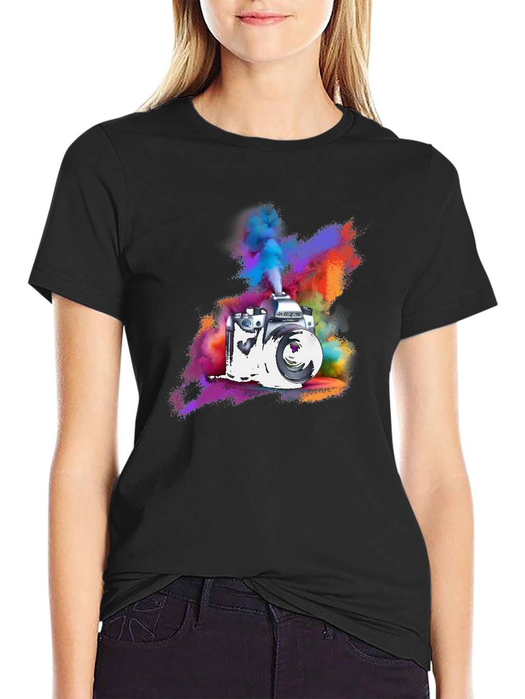 Retro Camera Graphic T-Shirt - Artsy Design