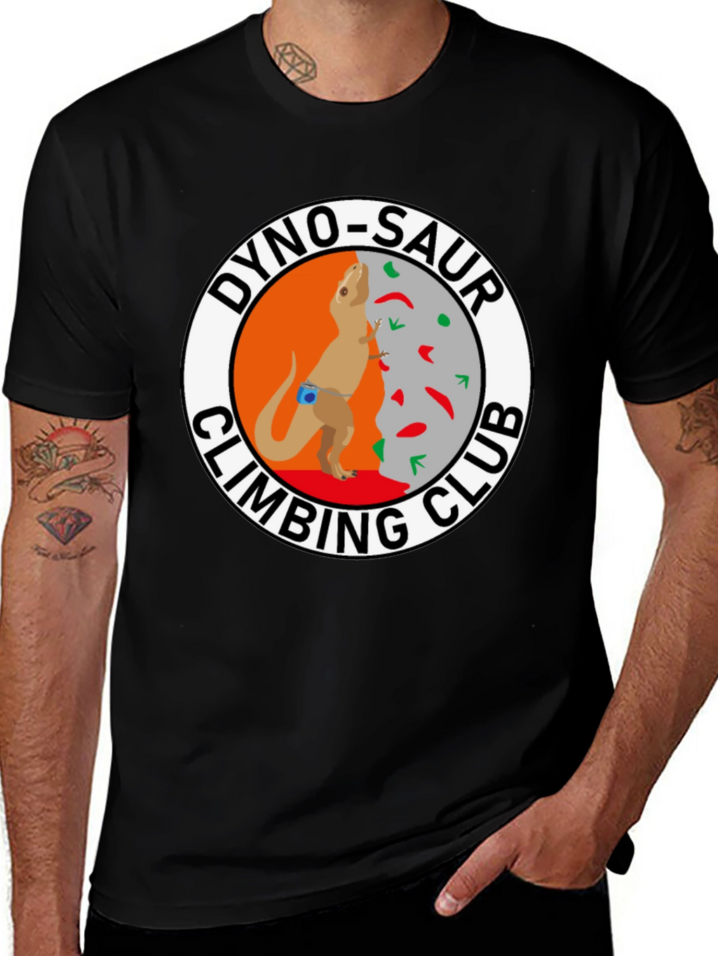 Dino-Saur Climbing Club Black T-Shirt