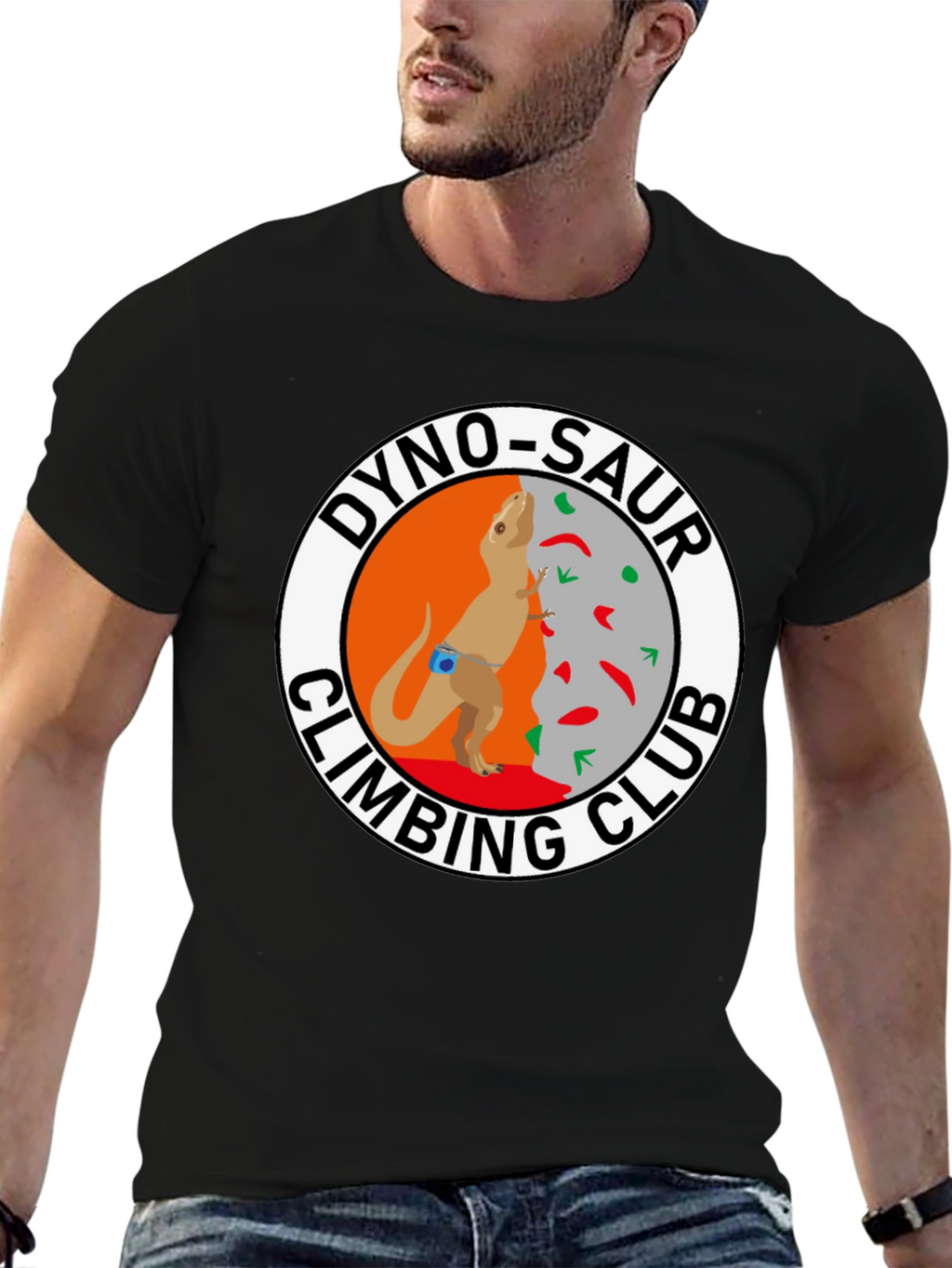 Dino-Saur Climbing Club Black T-Shirt