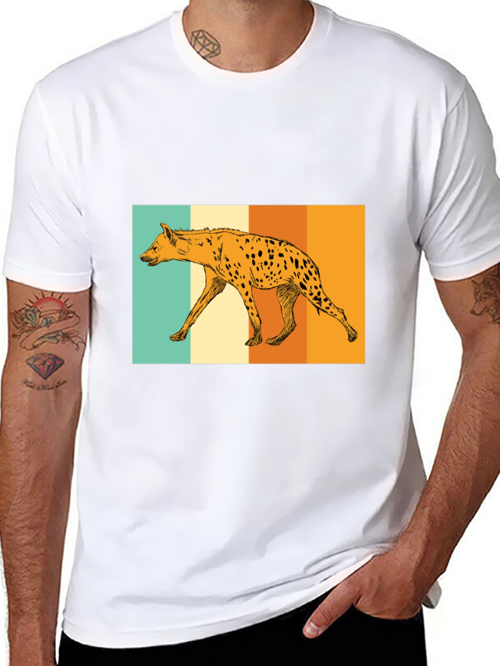 Hyena Retro Graphic Tee - Black