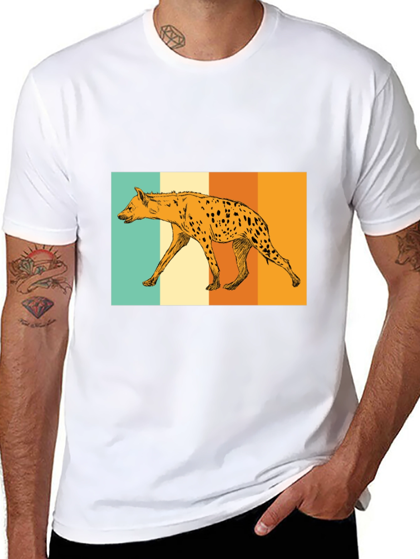 Hyena Retro Graphic Tee - Black