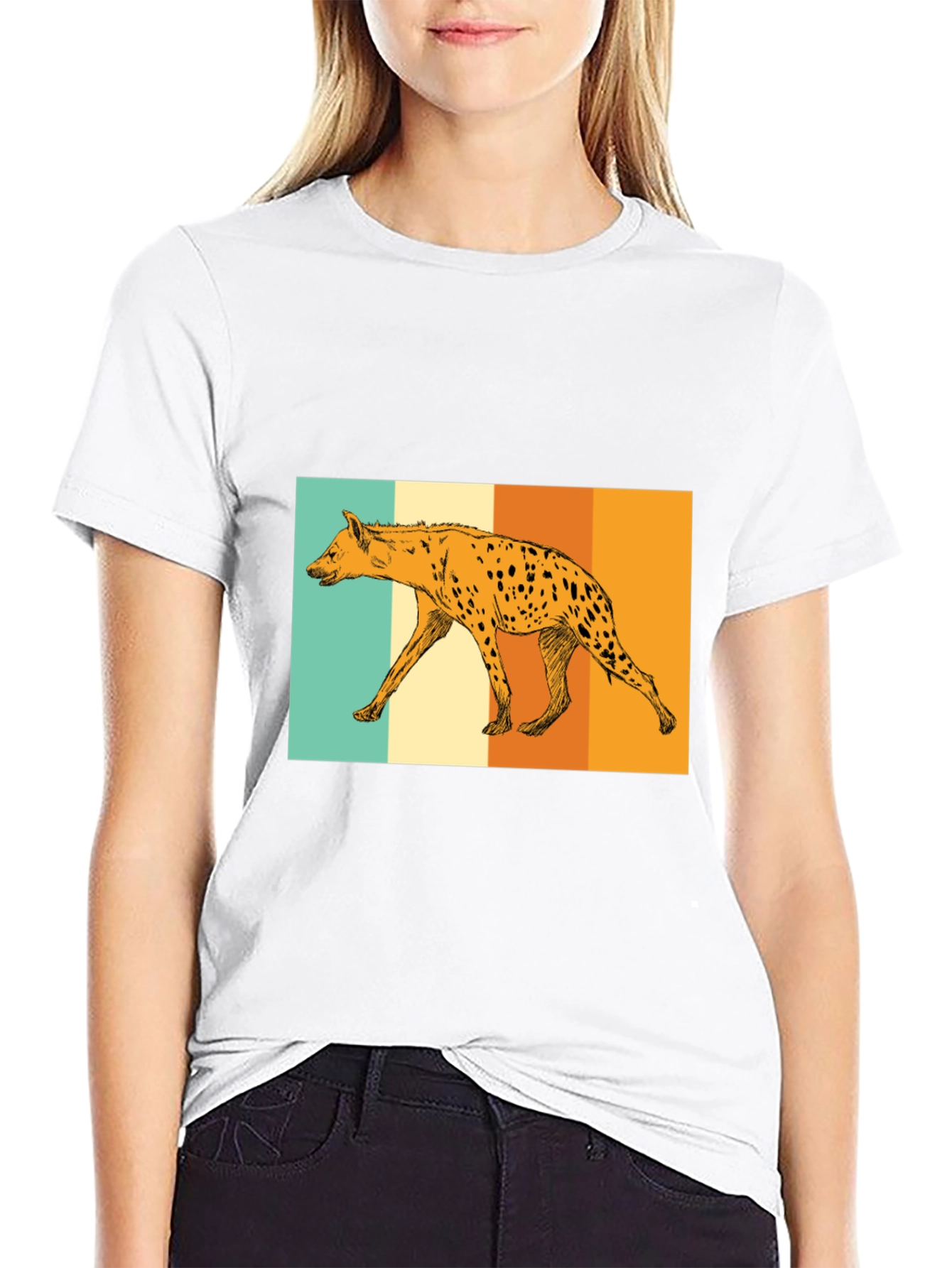 Hyena Retro Graphic Tee - Black
