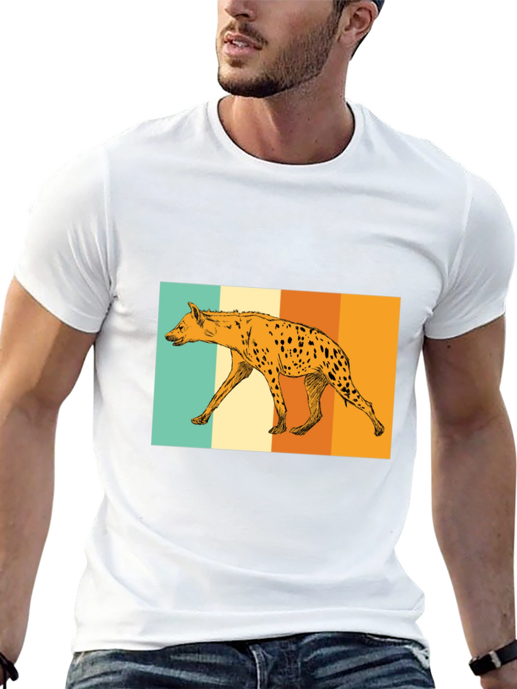 Hyena Retro Graphic Tee - Black