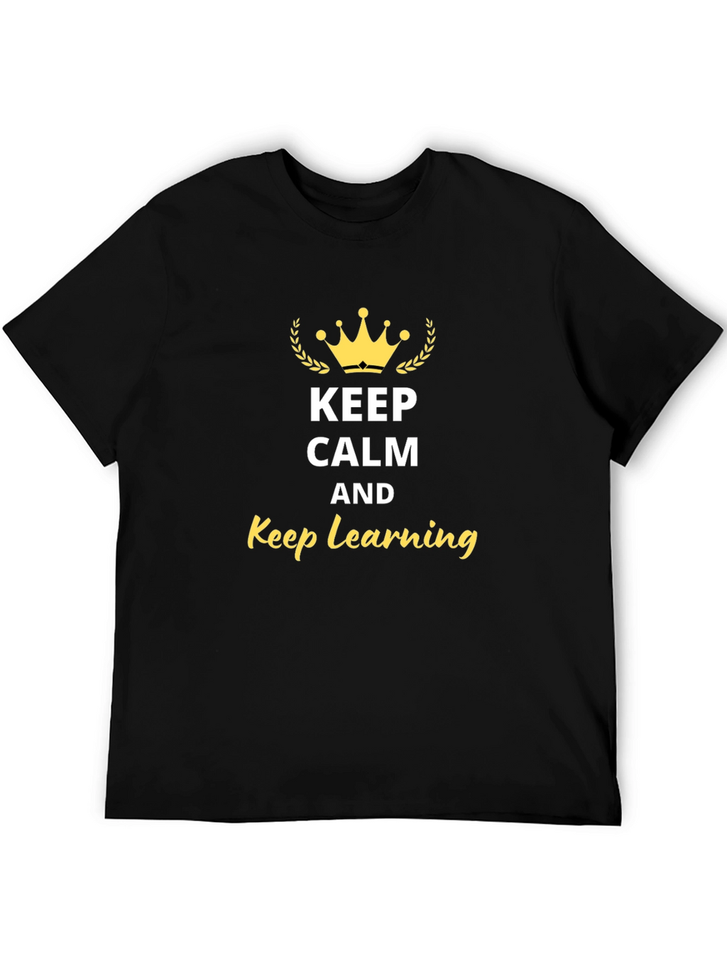 Keep Calm & Keep Learning Black T-Shirt
