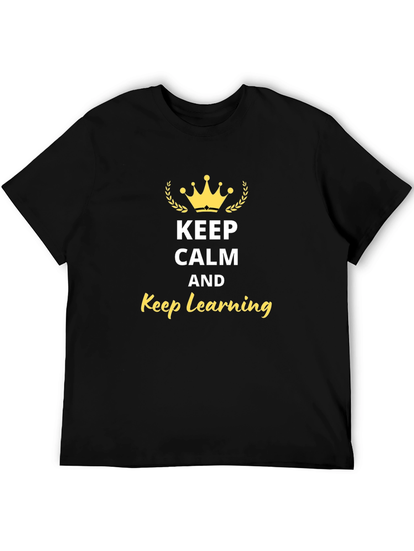 Keep Calm & Keep Learning Black T-Shirt