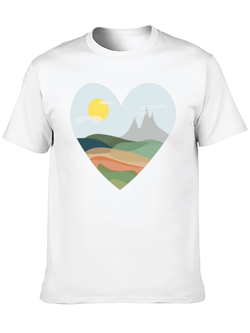 Heart Landscape Graphic Tee - Black