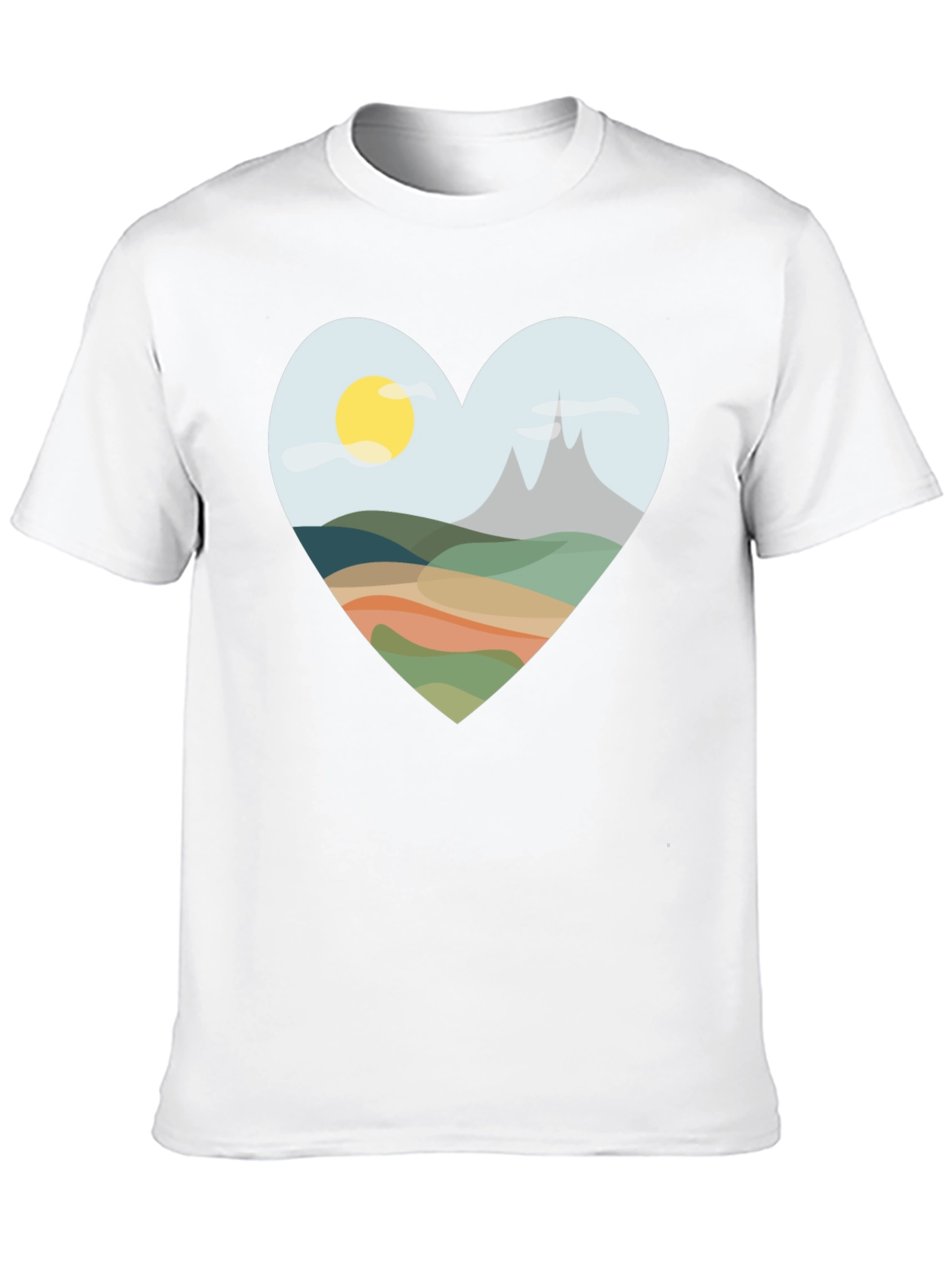 Heart Landscape Graphic Tee - Black