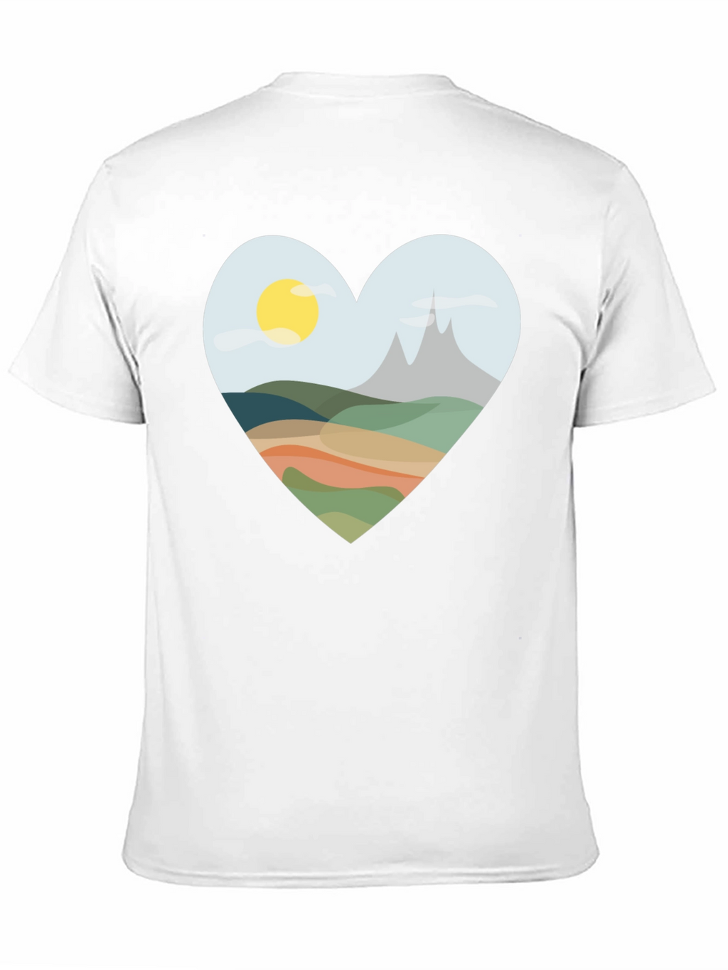 Heart Landscape Graphic Tee - Black