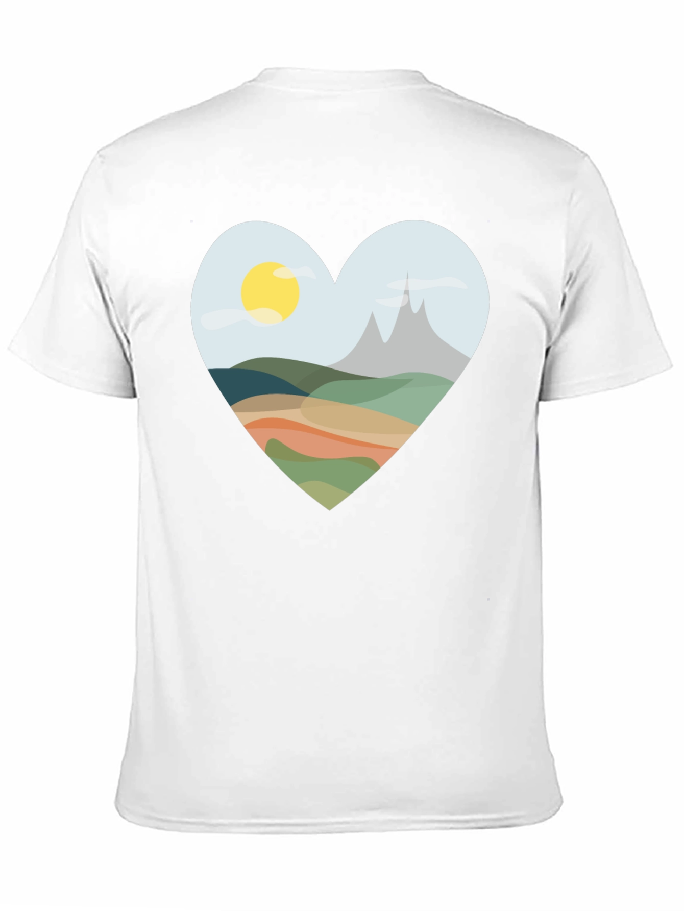 Heart Landscape Graphic Tee - Black