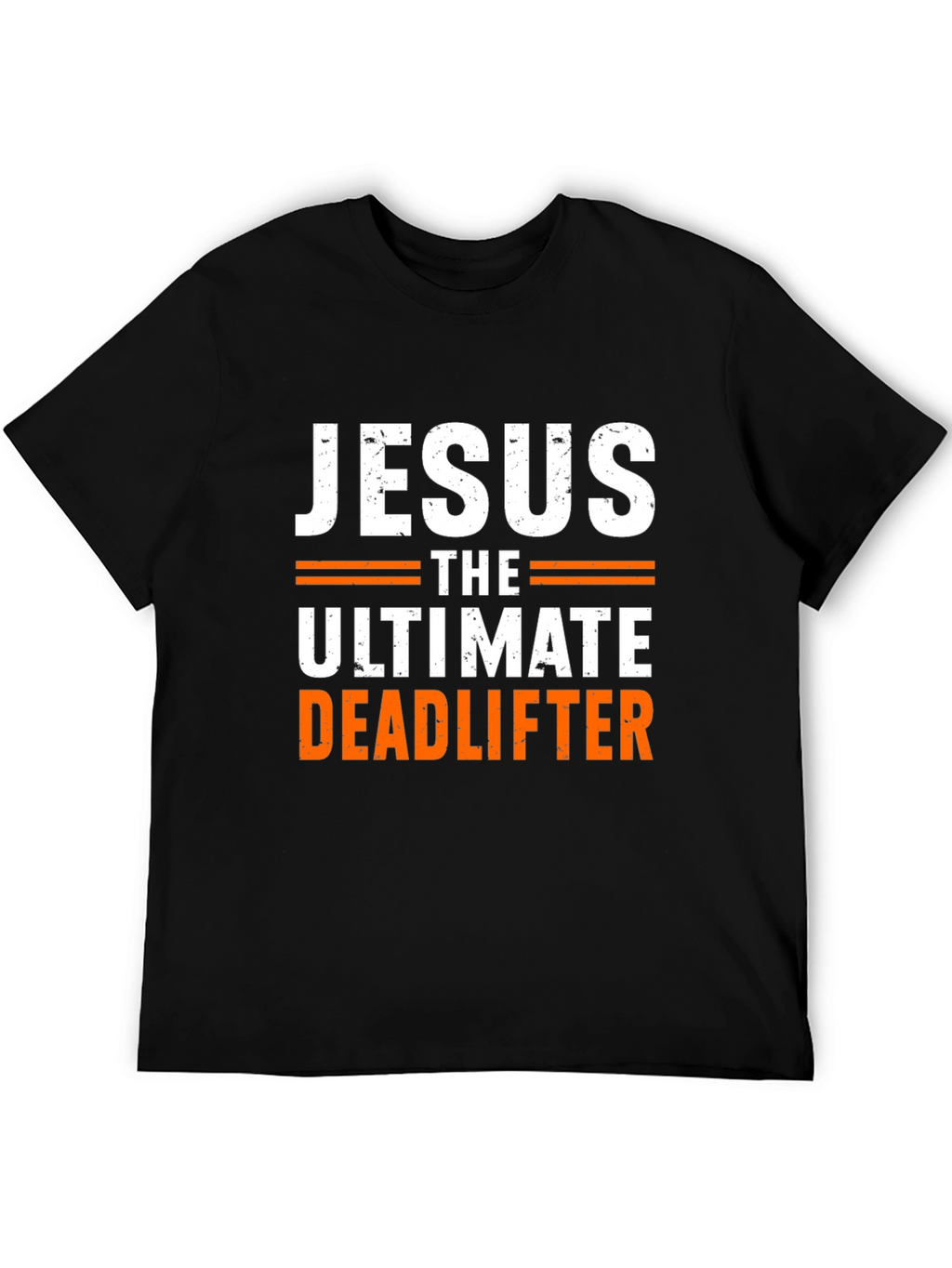 Jesus The Ultimate Deadlifter Black Graphic T-Shirt