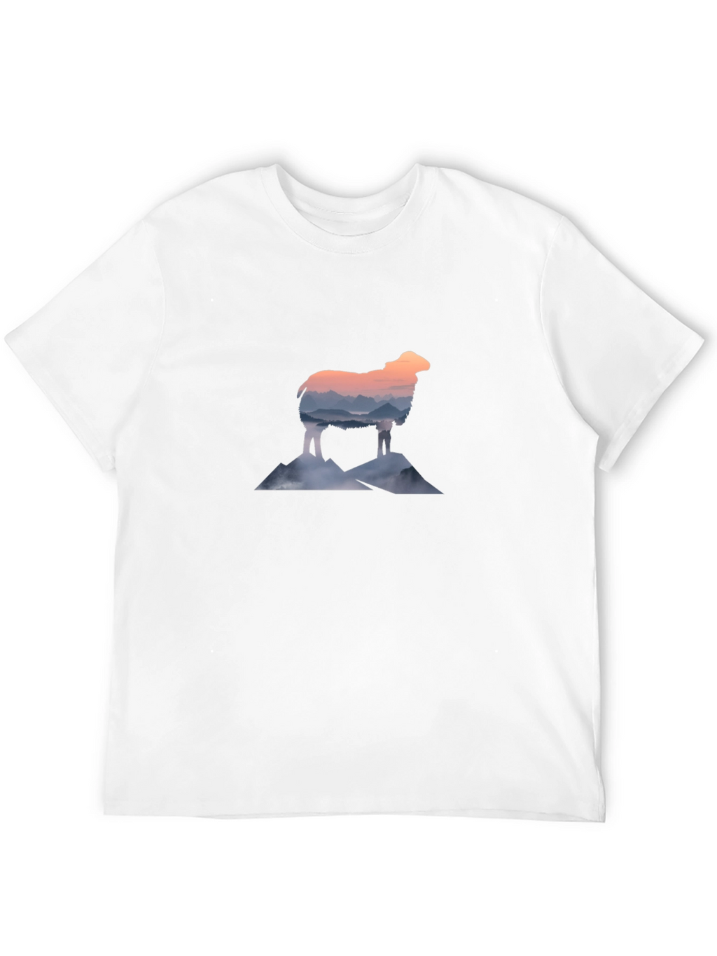 Mountain Sheep Graphic Tee - Stylish Black T-Shirt