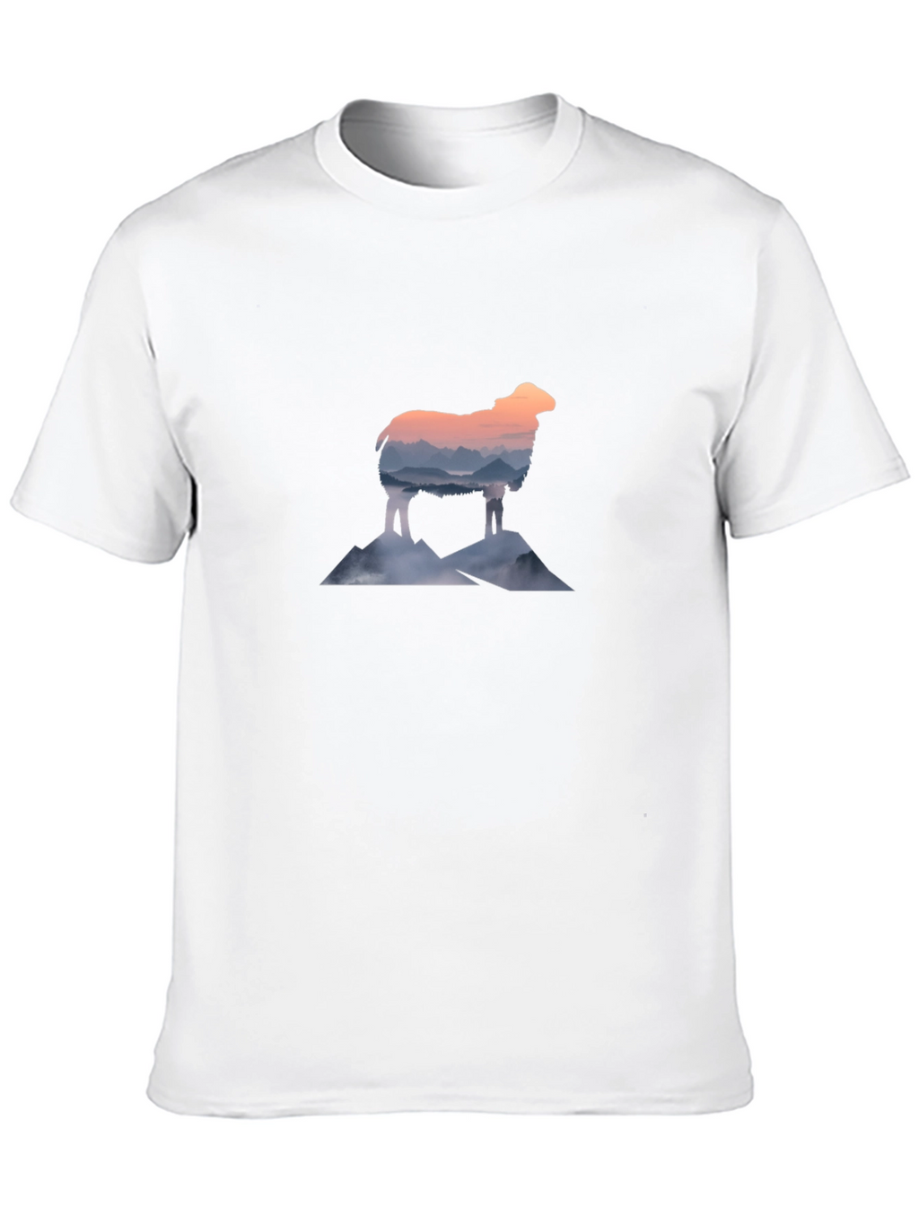 Mountain Sheep Graphic Tee - Stylish Black T-Shirt