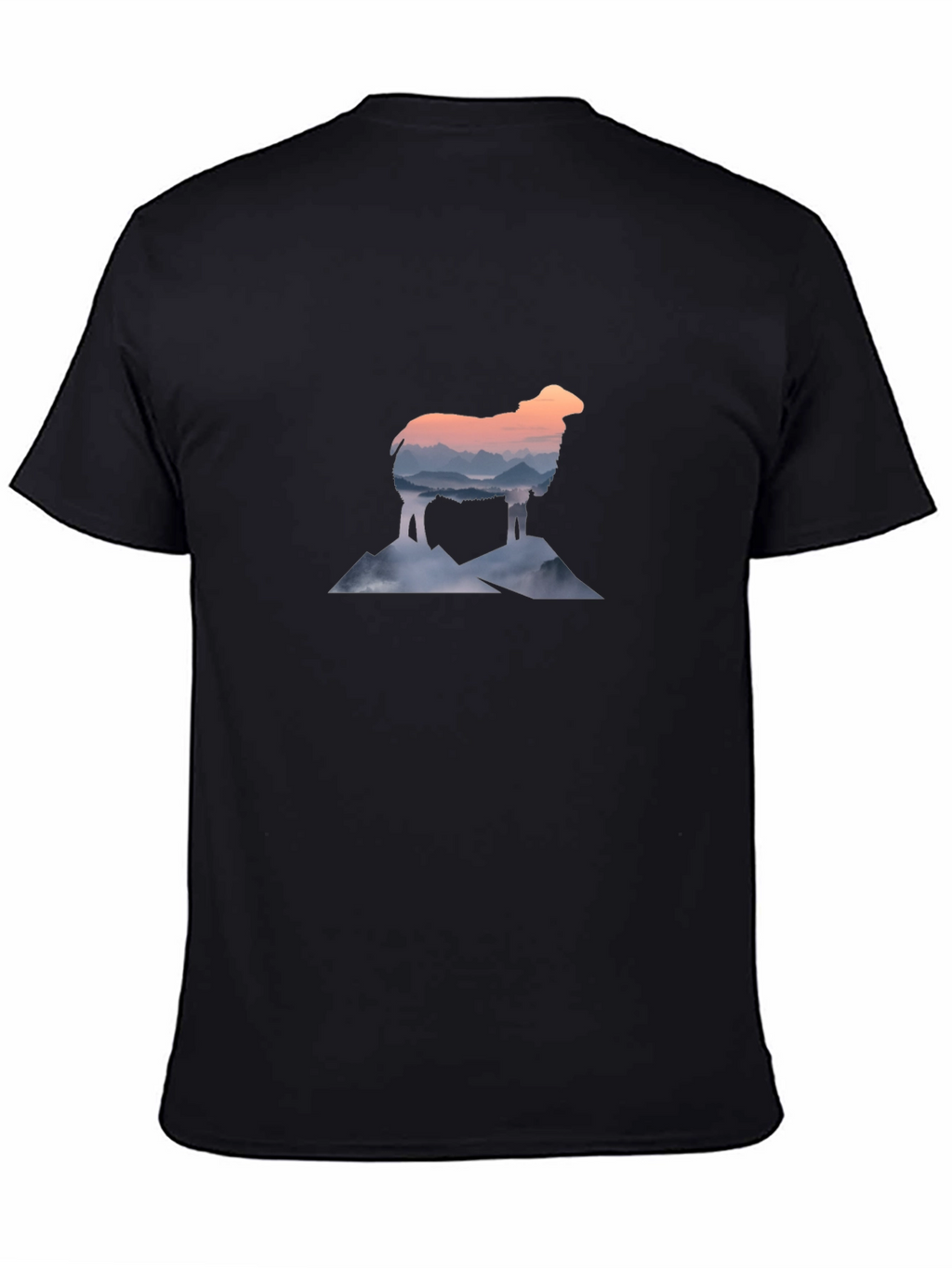 Mountain Sheep Graphic Tee - Stylish Black T-Shirt