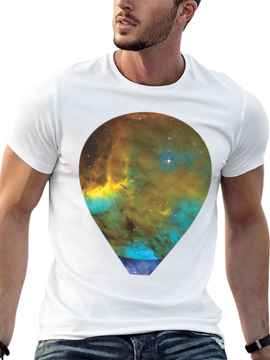 Nebula Hot Air Balloon Graphic T-Shirt