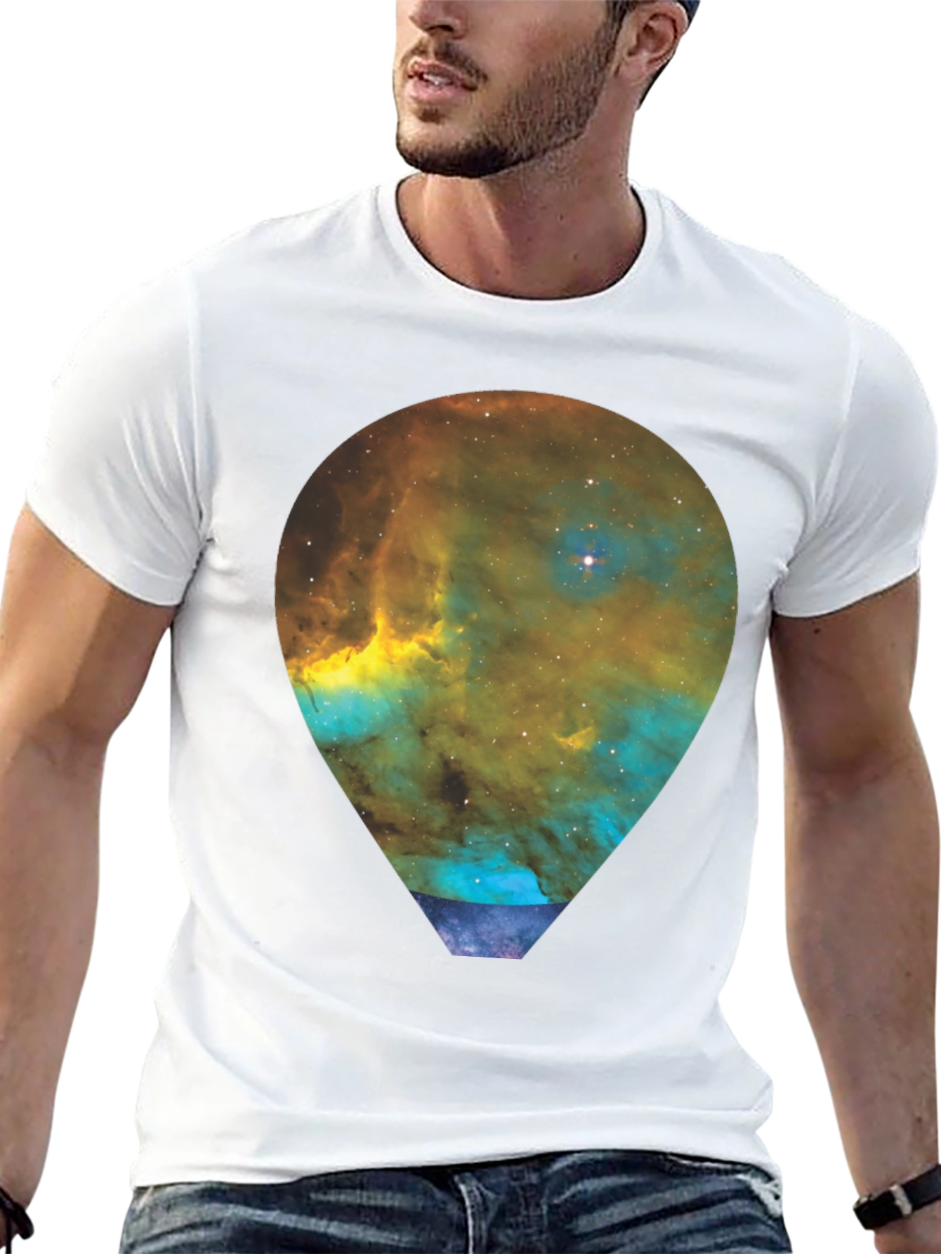 Nebula Hot Air Balloon Graphic T-Shirt