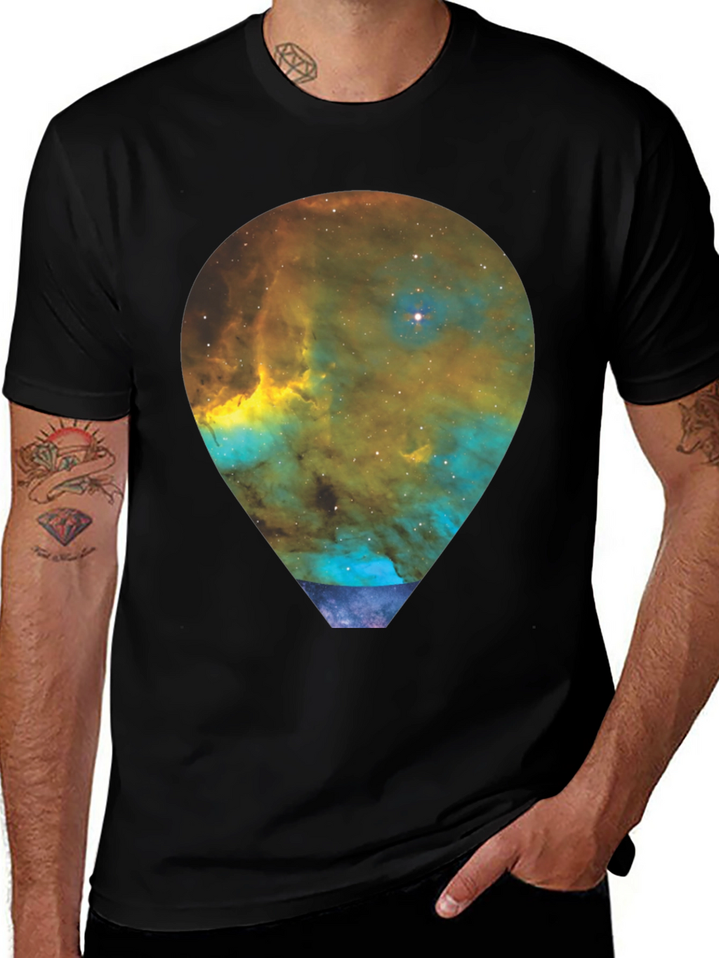 Nebula Hot Air Balloon Graphic T-Shirt