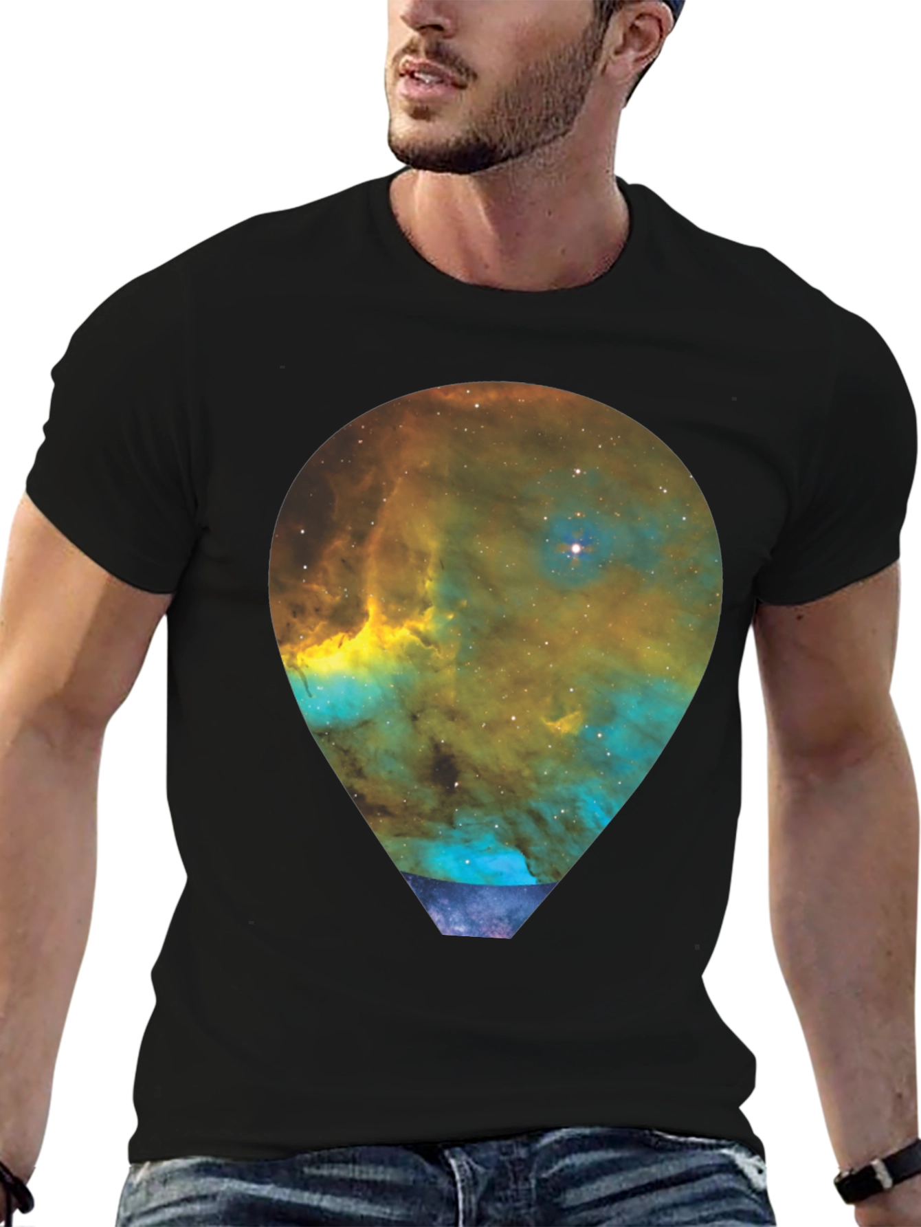 Nebula Hot Air Balloon Graphic T-Shirt