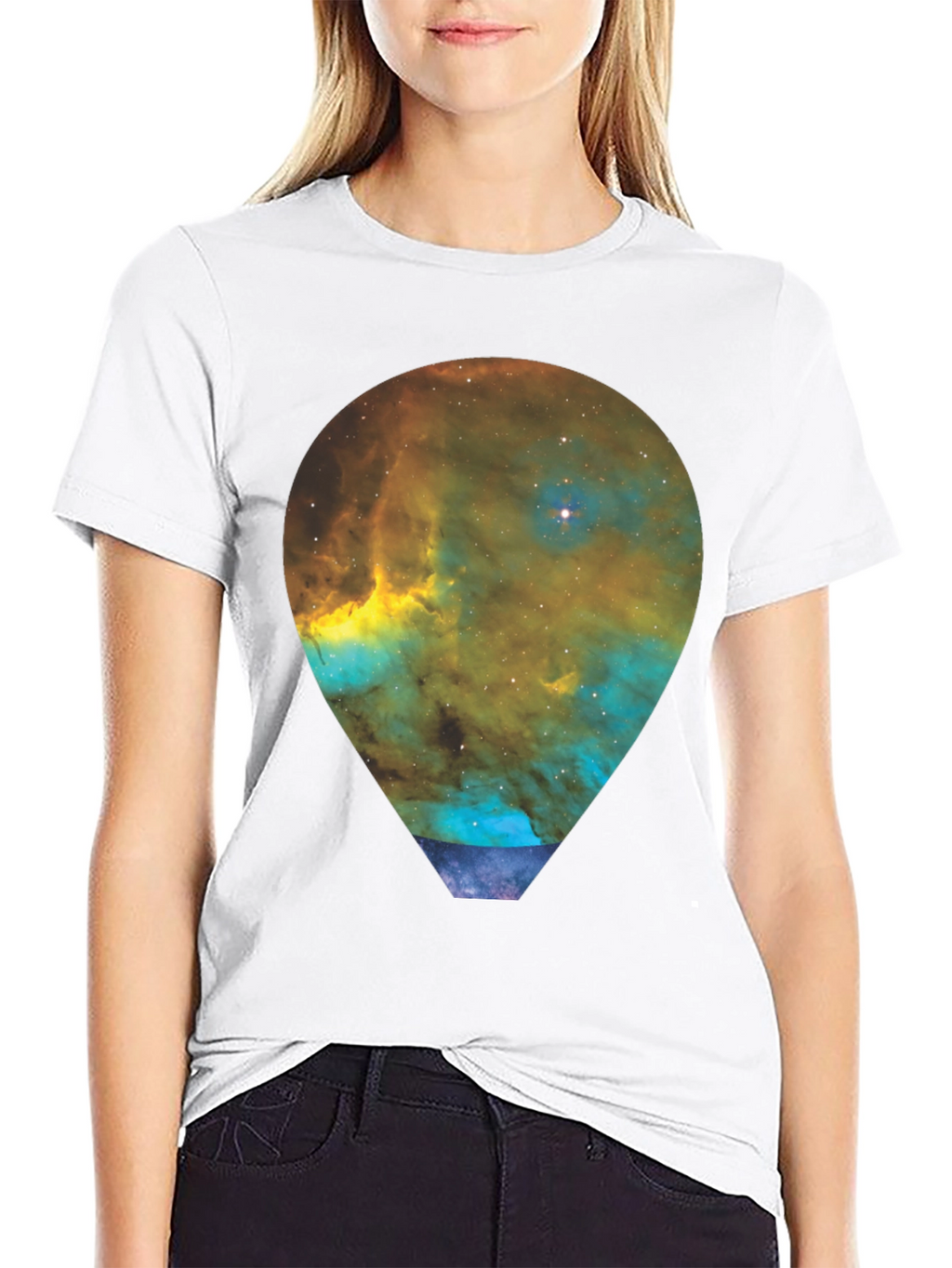 Nebula Hot Air Balloon Graphic T-Shirt