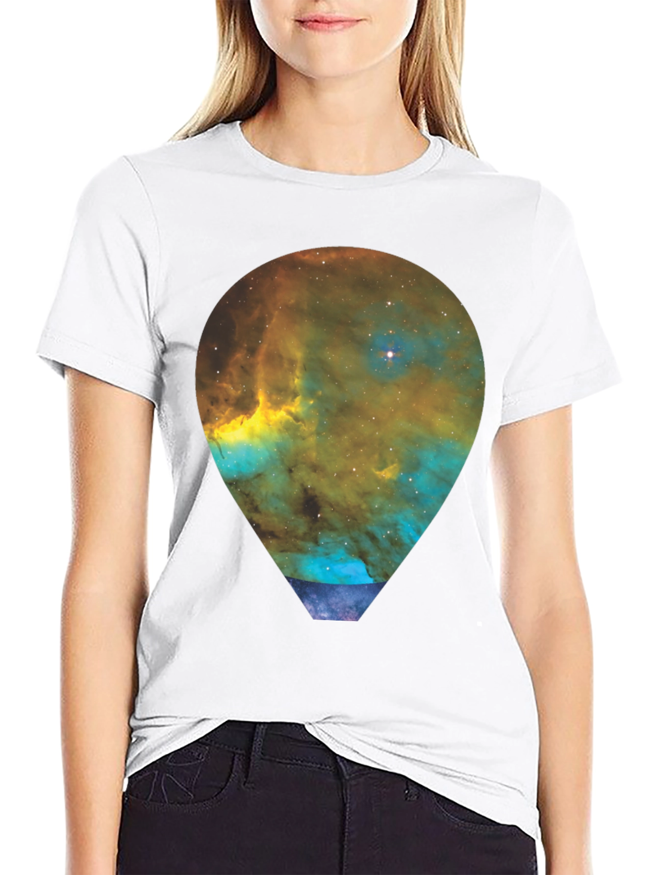 Nebula Hot Air Balloon Graphic T-Shirt