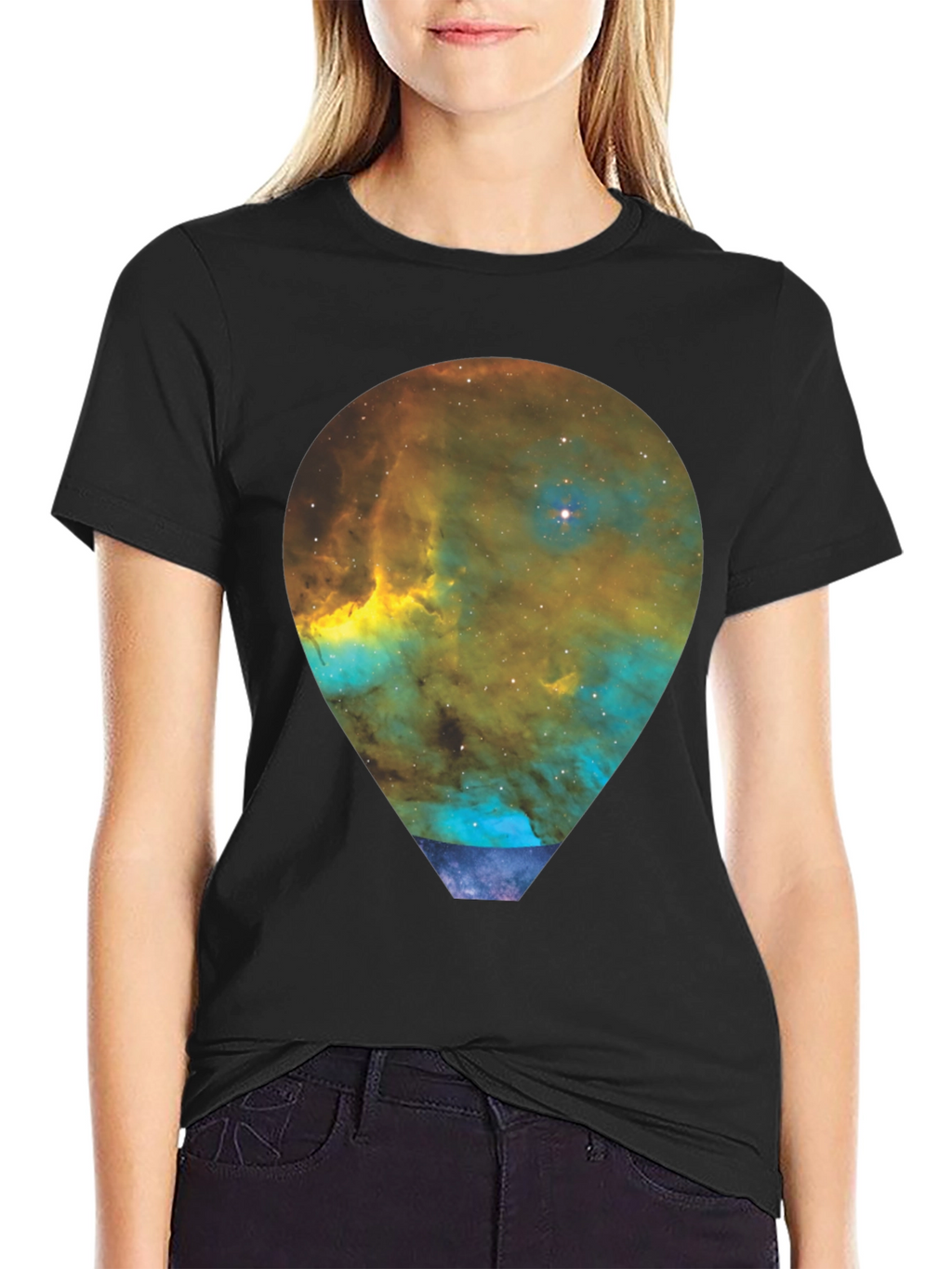 Nebula Hot Air Balloon Graphic T-Shirt
