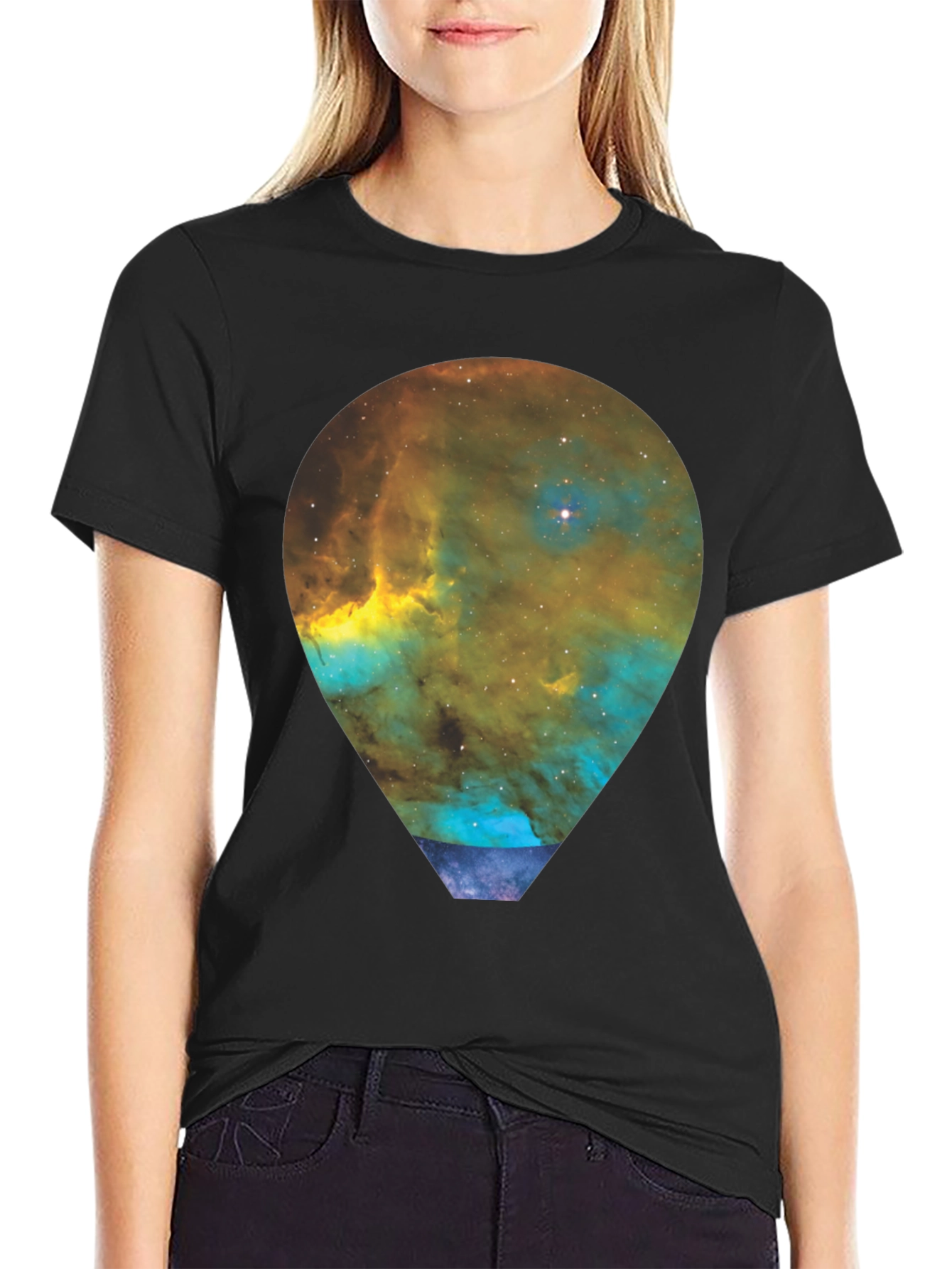 Nebula Hot Air Balloon Graphic T-Shirt