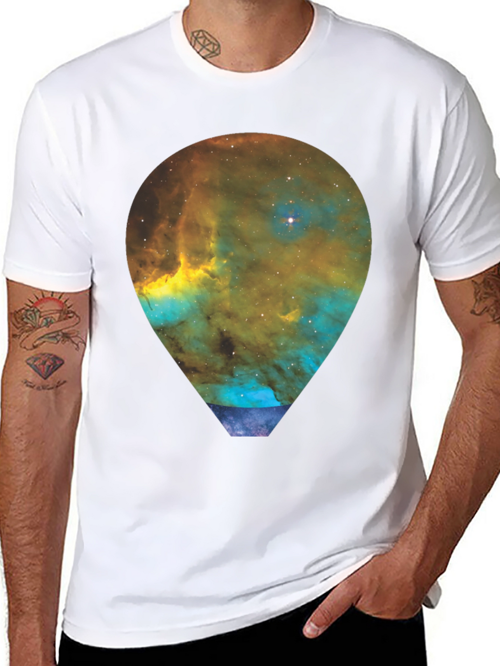 Nebula Hot Air Balloon Graphic T-Shirt