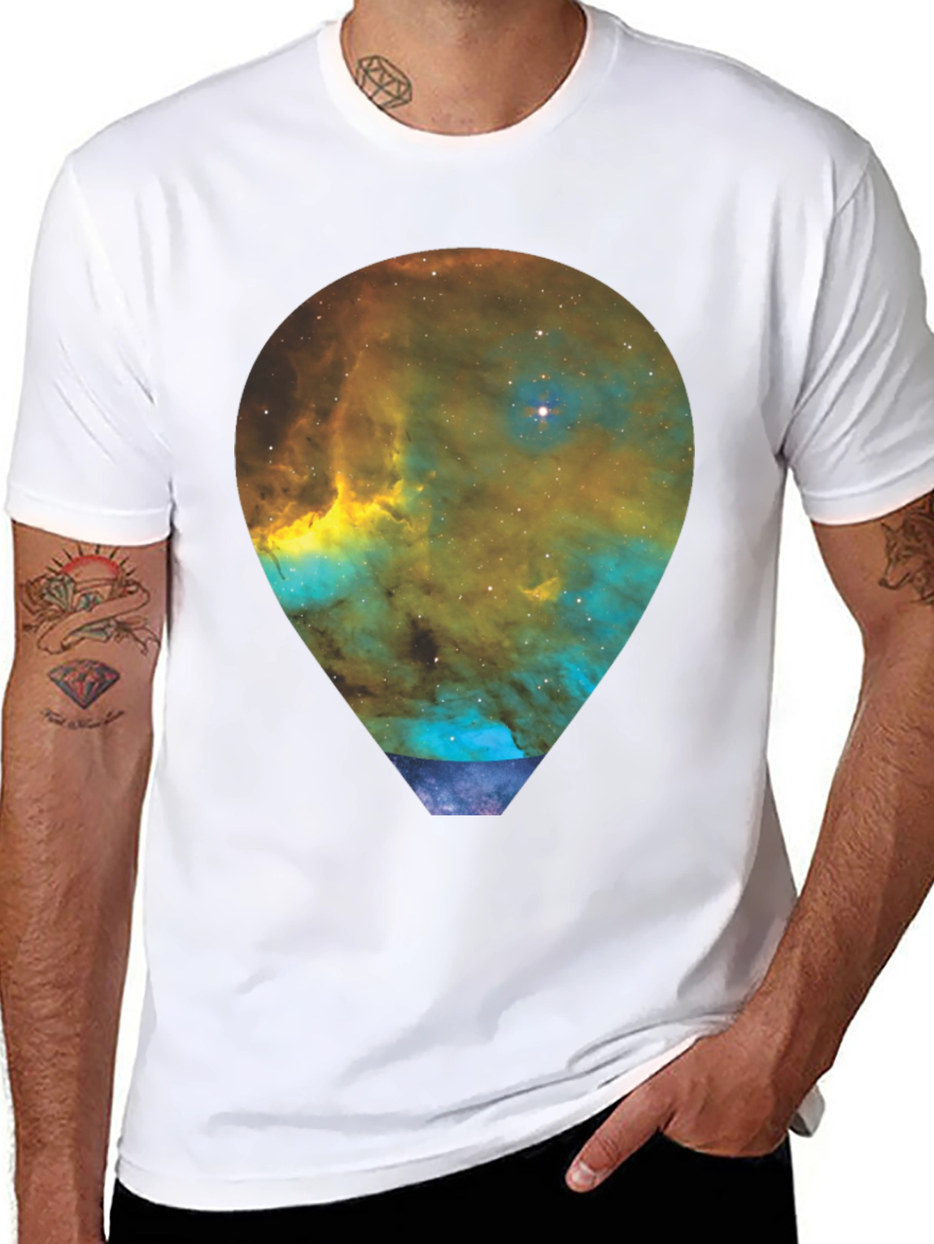 Nebula Hot Air Balloon Graphic T-Shirt