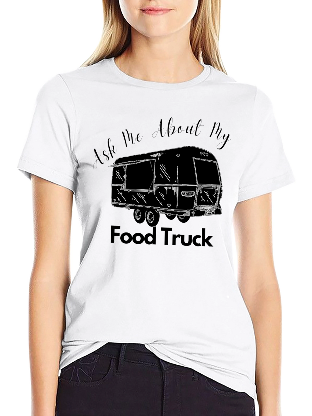 Ask Me About My Food Truck Black T-Shirt