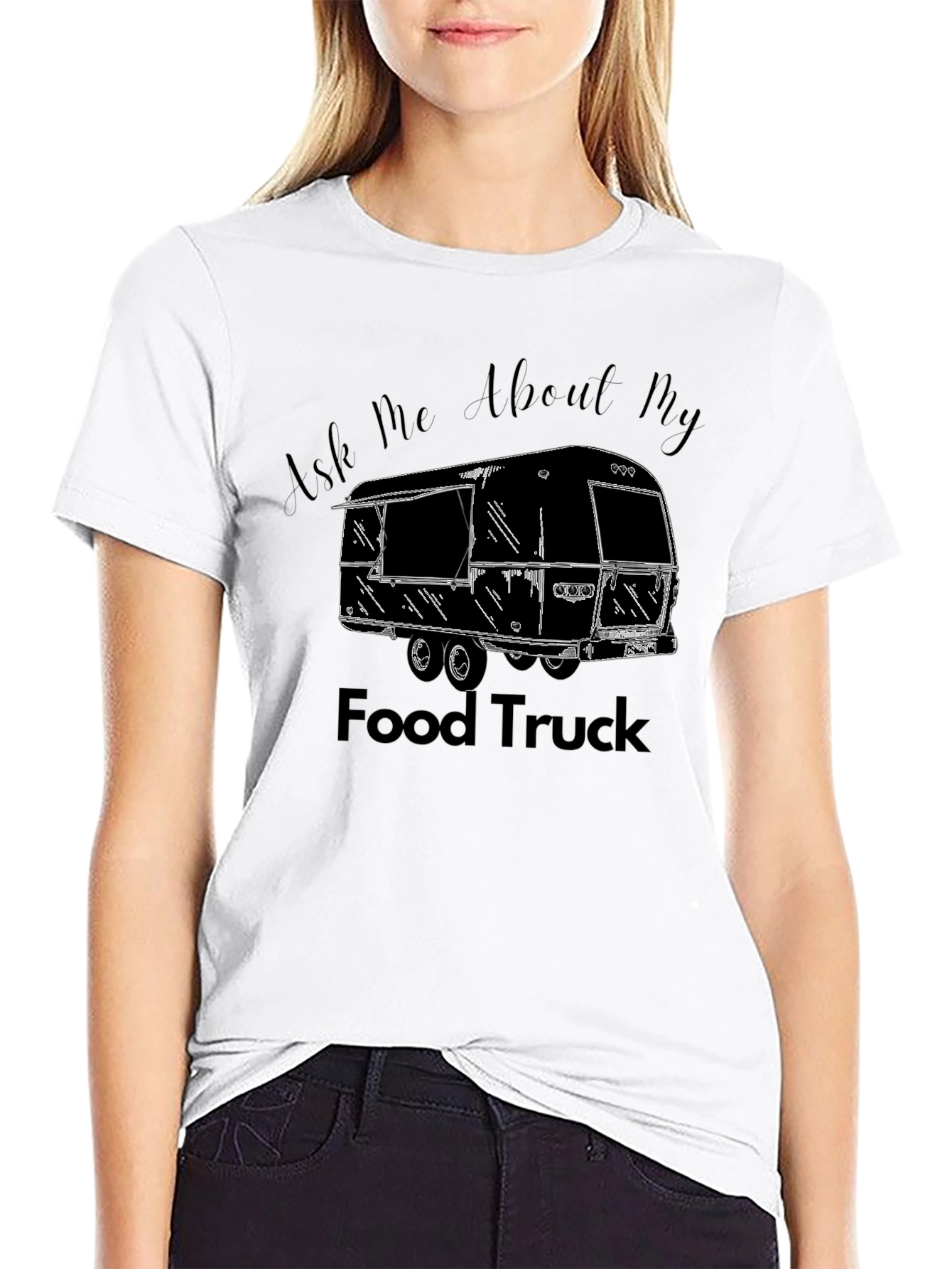 Ask Me About My Food Truck Black T-Shirt