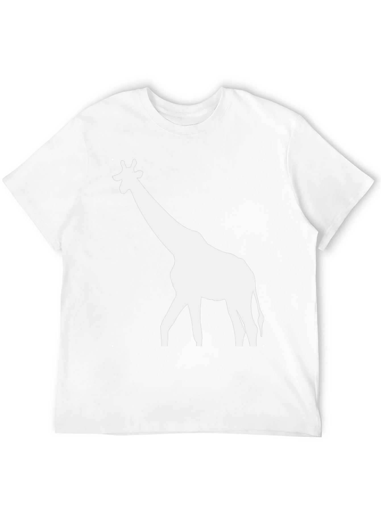 Giraffe Graphic Tee - Black Cotton Blend Casual T-Shirt